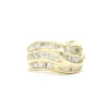 14 Karat Yellow Gold Channel Set Diamond Baguette Ring