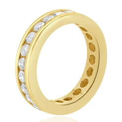 14 Karat Yellow Gold Channel Set Diamond Eternity Band
