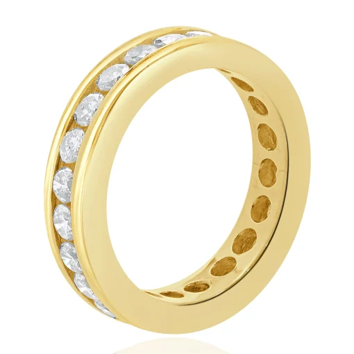 14 Karat Yellow Gold Channel Set Diamond Eternity Band