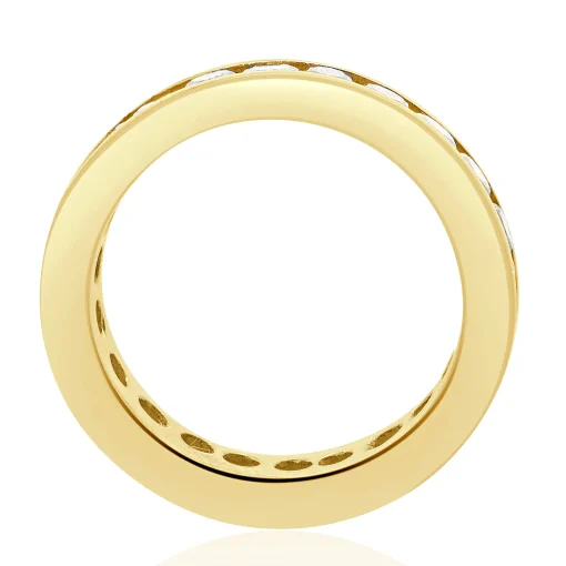 14 Karat Yellow Gold Channel Set Diamond Eternity Band