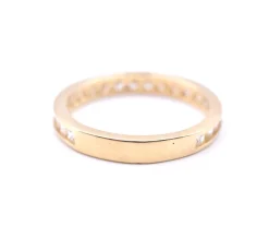 14 Karat Yellow Gold Channel Set Diamond Band