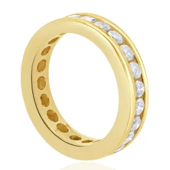 14 Karat Yellow Gold Channel Set Diamond Eternity Band
