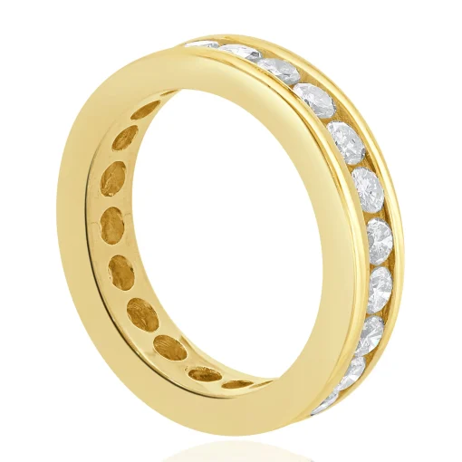 14 Karat Yellow Gold Channel Set Diamond Eternity Band