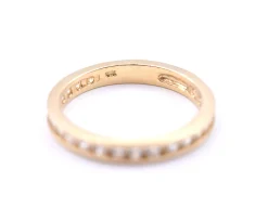 14 Karat Yellow Gold Channel Set Diamond Band