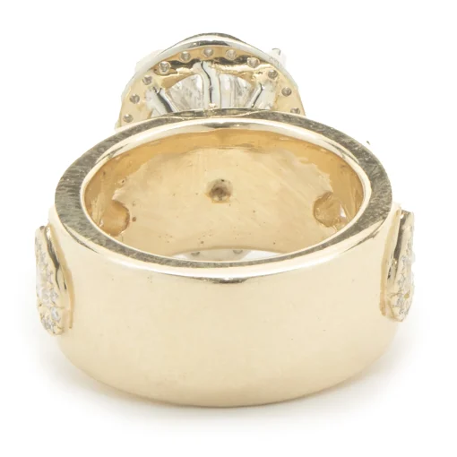 14 Karat Yellow Gold Custom Designed Pear Cut Diamond Engagement Ring