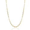 14 Karat Yellow Gold Diamonds By The Yard Paperclip Link Necklace