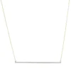 14 Karat Yellow Gold Diamond Bar Necklace