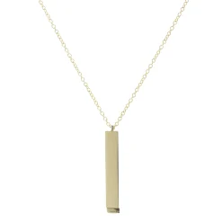 14 Karat Yellow Gold Diamond Bar Necklace