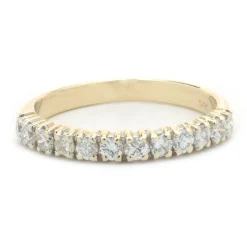 14 Karat Yellow Gold Diamond Band