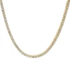 18 Karat Yellow Gold Diamond Tennis Necklace