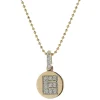 14 Karat Yellow Gold Diamond E Necklace