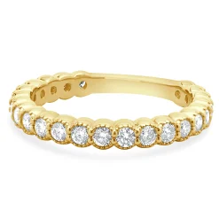 14 Karat Yellow Gold Diamond Band