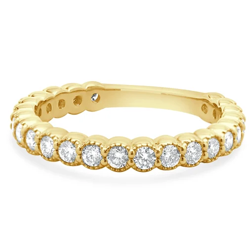 14 Karat Yellow Gold Diamond Band