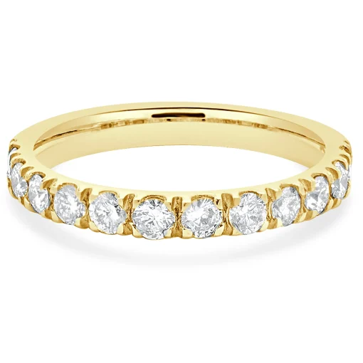 14 Karat Yellow Gold Diamond Band