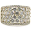 14 Karat Yellow Gold Diamond Cigar Band
