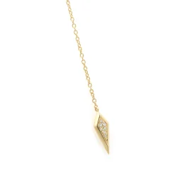 18 Karat Yellow Gold Diamond Lariat Necklace
