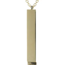 14 Karat Yellow Gold Diamond Bar Necklace