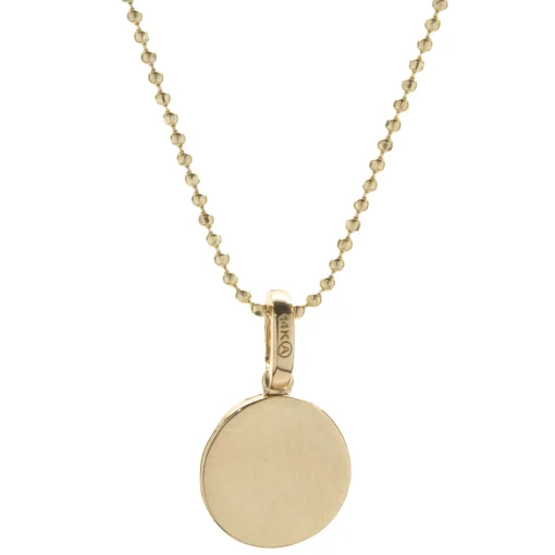 14 Karat Yellow Gold Diamond E Necklace