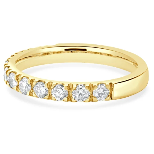 14 Karat Yellow Gold Diamond Band