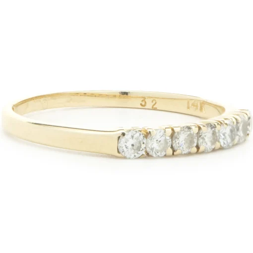 14 Karat Yellow Gold Diamond Band