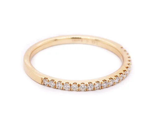 14 Karat Yellow Gold Diamond Band