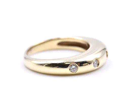 14 Karat Yellow Gold Diamond Band