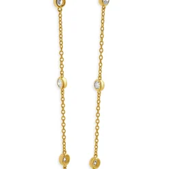 14 Karat Yellow Gold Diamond By The Yard Necklace