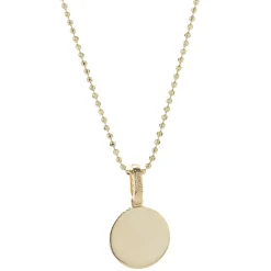 14 Karat Yellow Gold Diamond “N” Necklace