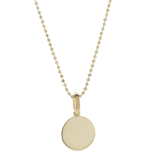 14 Karat Yellow Gold Diamond “N” Necklace
