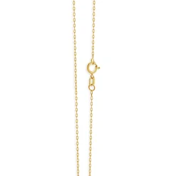 14 Karat Yellow Gold Diamond Solitaire Necklace
