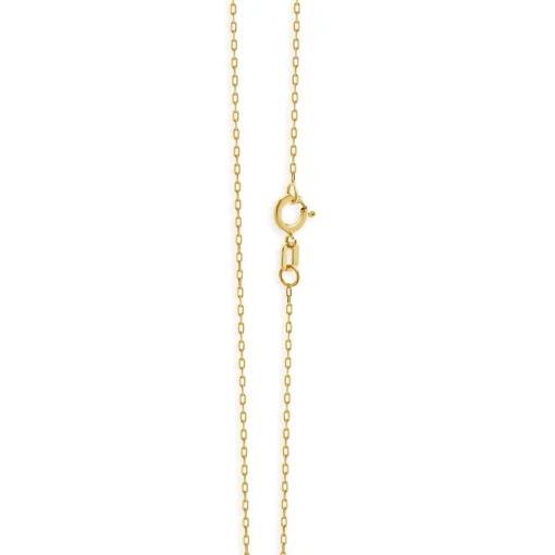 14 Karat Yellow Gold Diamond Solitaire Necklace