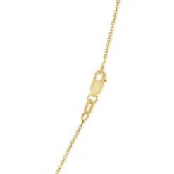 14 Karat Yellow Gold Diamond Initial I Necklace