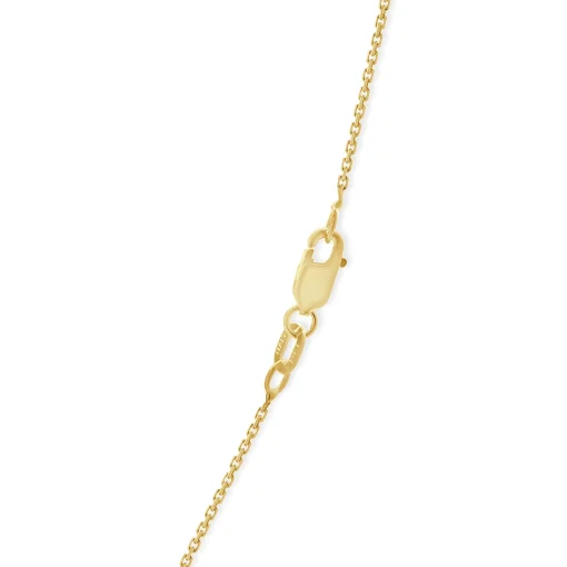 14 Karat Yellow Gold Diamond Initial I Necklace