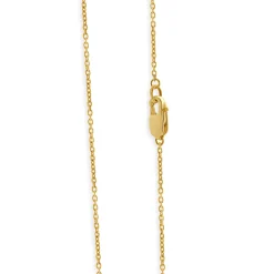 14 Karat Yellow Gold Diamond Circle Necklace with Bow