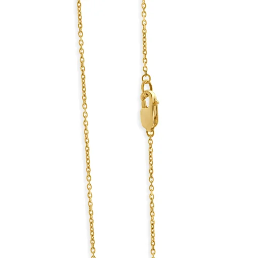 14 Karat Yellow Gold Diamond Circle Necklace with Bow