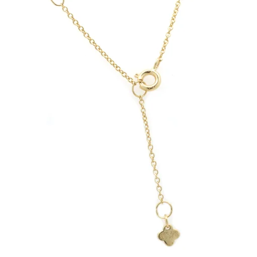 18 Karat Yellow Gold Diamond Lariat Necklace