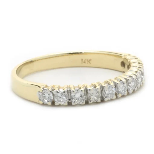 14 Karat Yellow Gold Diamond Band