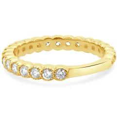 14 Karat Yellow Gold Diamond Band