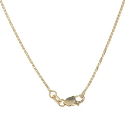 14 Karat Yellow Gold Diamond M Necklace