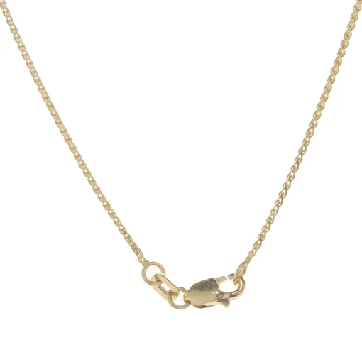 14 Karat Yellow Gold Diamond M Necklace