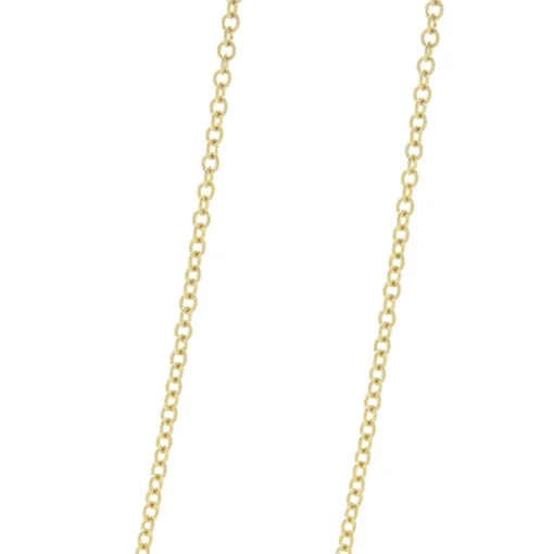 14 Karat Yellow Gold Diamond Solitaire Necklace