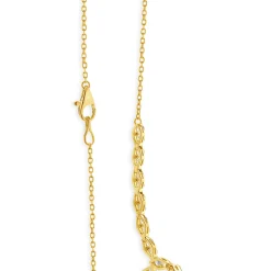 14 Karat Yellow Gold Diamond Lariat Necklace