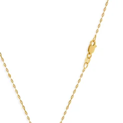 14 Karat Yellow Gold Diamond Crescent Moon Necklace