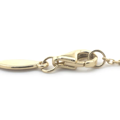 14 Karat Yellow Gold Diamond Bezel Cluster Necklace