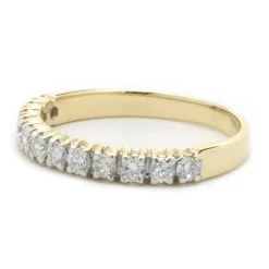 14 Karat Yellow Gold Diamond Band