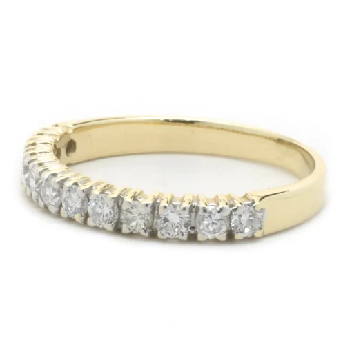 14 Karat Yellow Gold Diamond Band