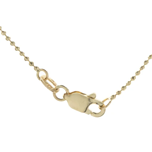 14 Karat Yellow Gold Diamond E Necklace