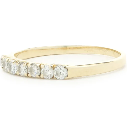 14 Karat Yellow Gold Diamond Band