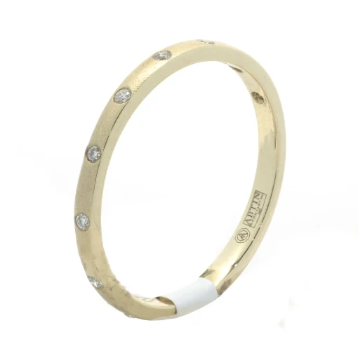14 Karat Yellow Gold Diamond Band
