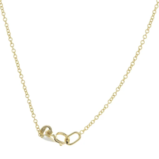 14 Karat Yellow Gold Diamond Solitaire Necklace